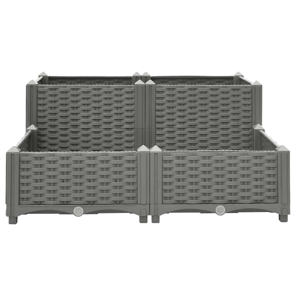 Prolenta Premium - Jardinière polypropylène gris 80 x 80 x 38 cm - Prolenta premium p344.5 - Image 1