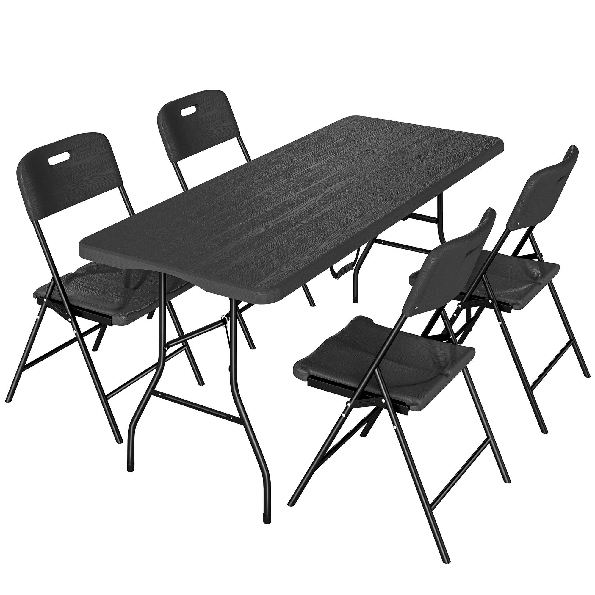 ComfortXL - Ensemble table et chaises camping HDPE métal pour pique-nique pliable valise 180cm - ComfortXL Outdoor Living - Image 2