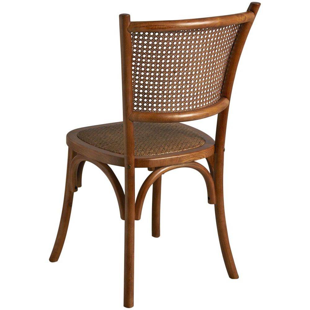 Aubry Gaspard - Chaise en hêtre et rotin, dossier en cannage Lot de 4 - Image 2
