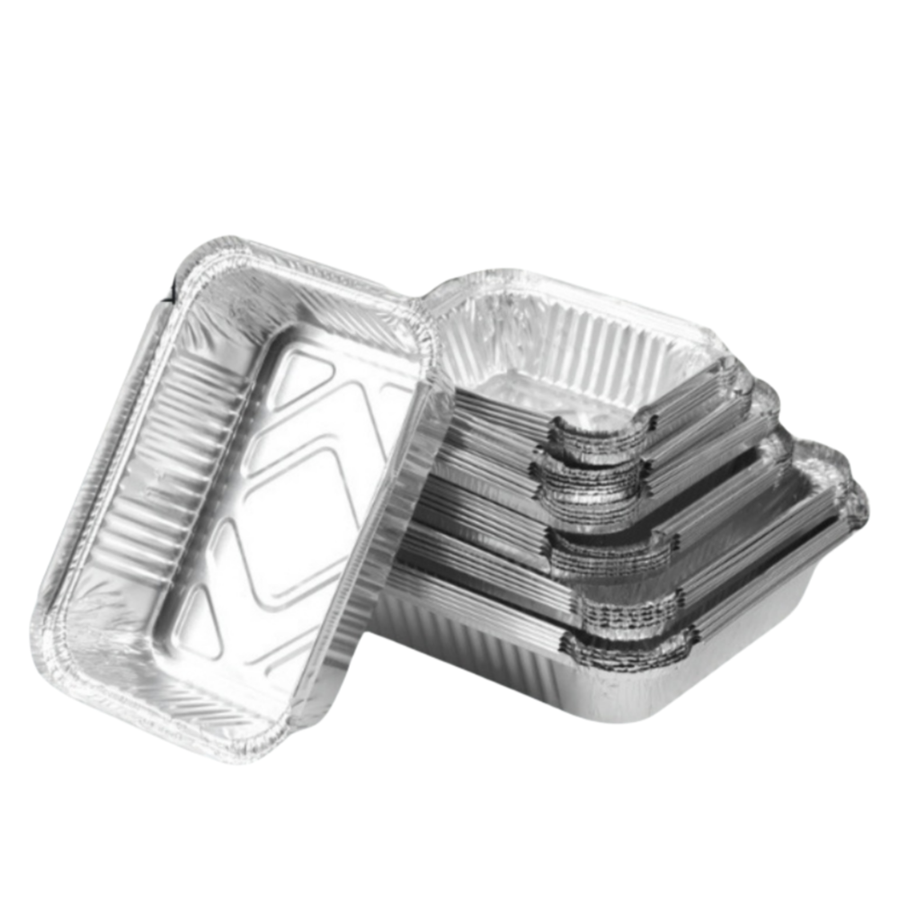 DtopbuyAge - Lot de 30 Barquettes alu Jetables - 17,5x22 cm - 1000 ml - Pour barbecue et cuisson - DtopbuyAge - Image 2