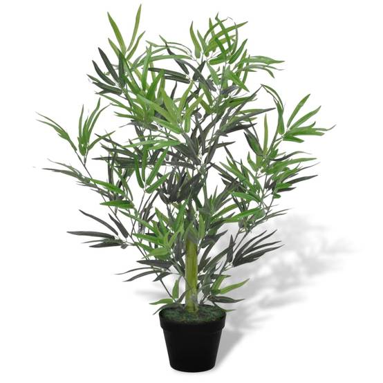 PANGIVO - Bambou artificiel polyester et bois vert 15.9 x 15.9 x 80 cm - PANGIVO - Image 1