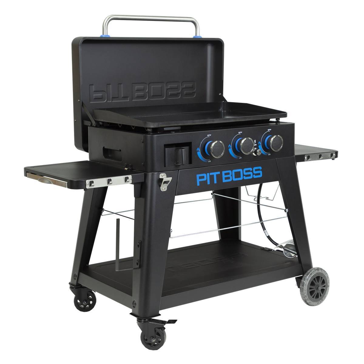 Pit Boss - Plancha à gaz fonte Pit Boss Ultimate 3 brûleurs 75 x 46 chariot + couvercle - Image 5