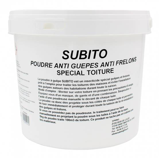 Poudre anti guêpes/frelons special toiture 5 kg SPGUEPE5 Subito - Image 1