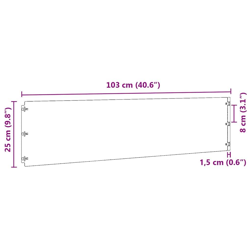 Bordure pelouse acier laminé jardin allée délimitation flexible 10pcs 25x103cm noir - ComfortXL Outdoor Living - Image 9