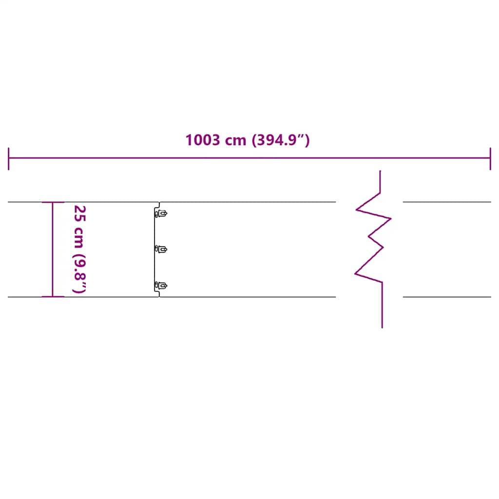 Bordure pelouse acier laminé jardin allée délimitation flexible 10pcs 25x103cm noir - ComfortXL Outdoor Living - Image 8