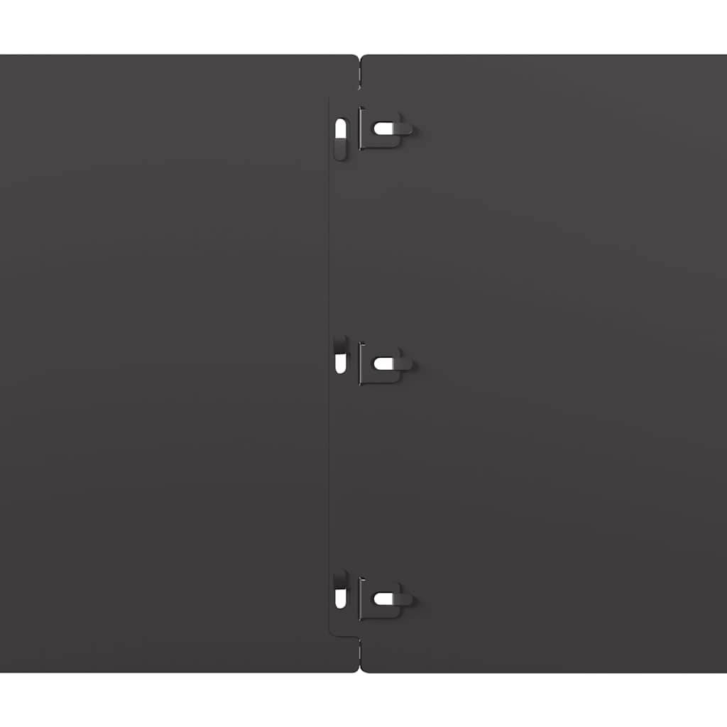 Bordure pelouse acier laminé jardin allée délimitation flexible 10pcs 25x103cm noir - ComfortXL Outdoor Living - Image 7