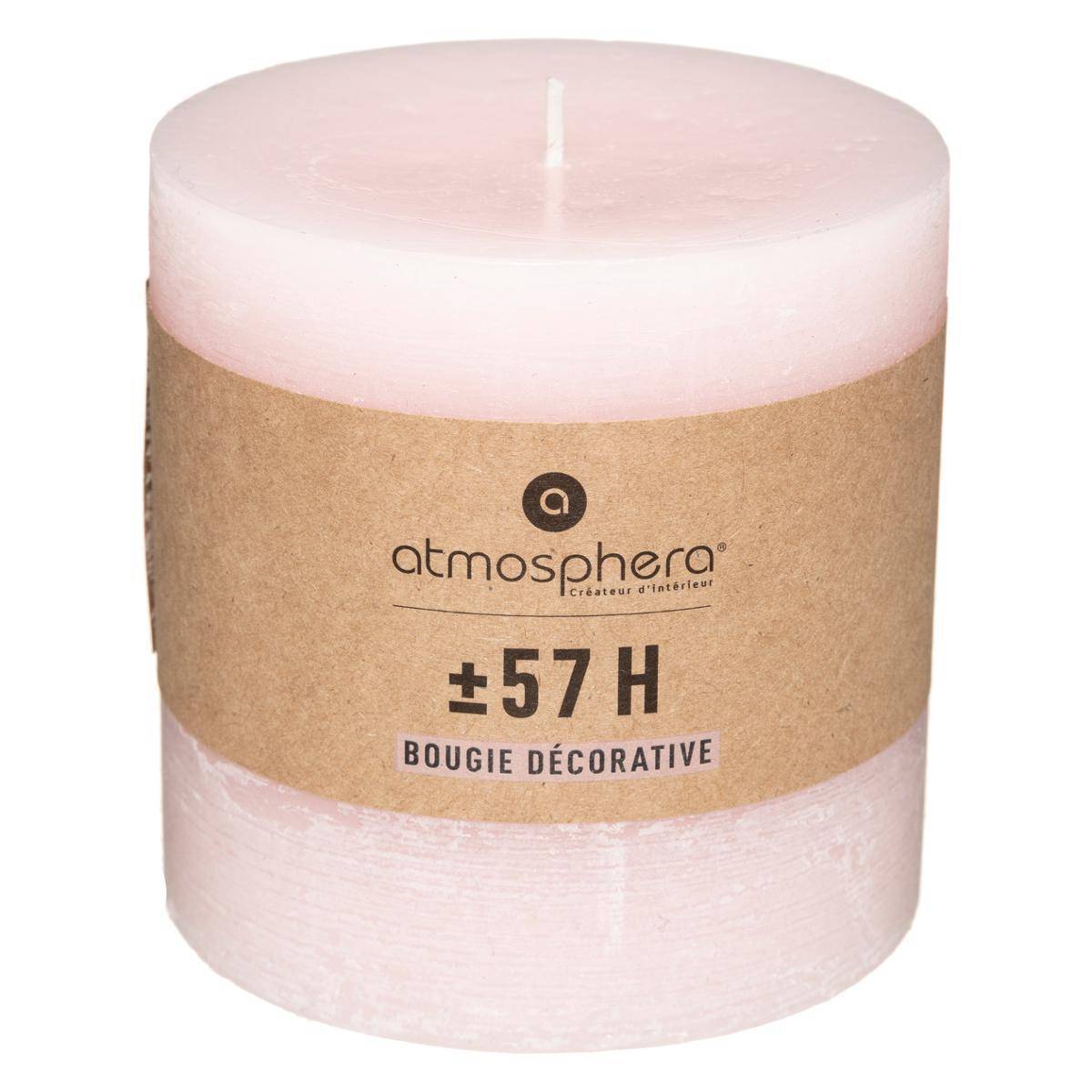 Atmosphera - Bougie rustique rose clair 663g - Atmosphera Créateur d'intérieur - Image 2