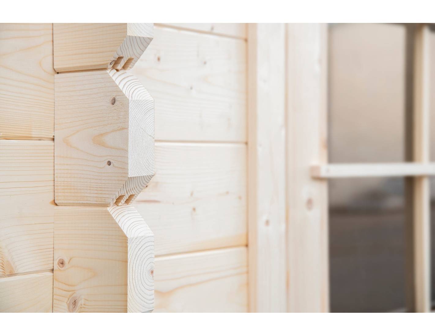Altanka - Abri de jardin en bois - 15.21m2 - 3.9x3.9m - Ep. 40mm - Couleur: naturel - DOM658 - ALTANKA - Image 7