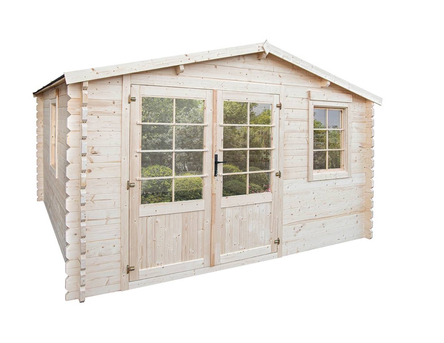 Altanka - Abri de jardin en bois - 15.21m2 - 3.9x3.9m - Ep. 40mm - Couleur: naturel - DOM658 - ALTANKA - Image 6