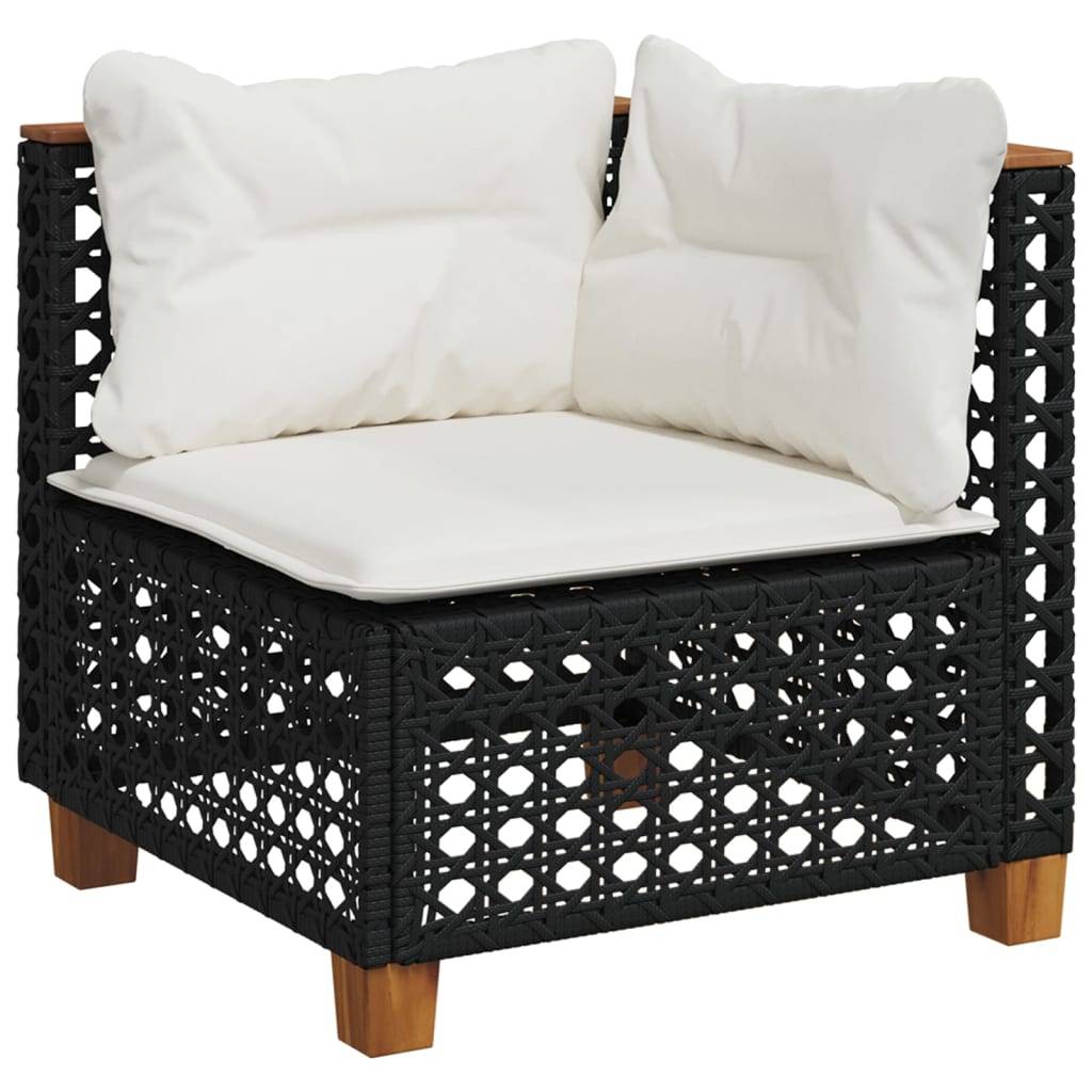 Vidaxl - Salon de jardin 8 pcs avec coussins noir résine tressée vidaXL 3261752 - Image 7