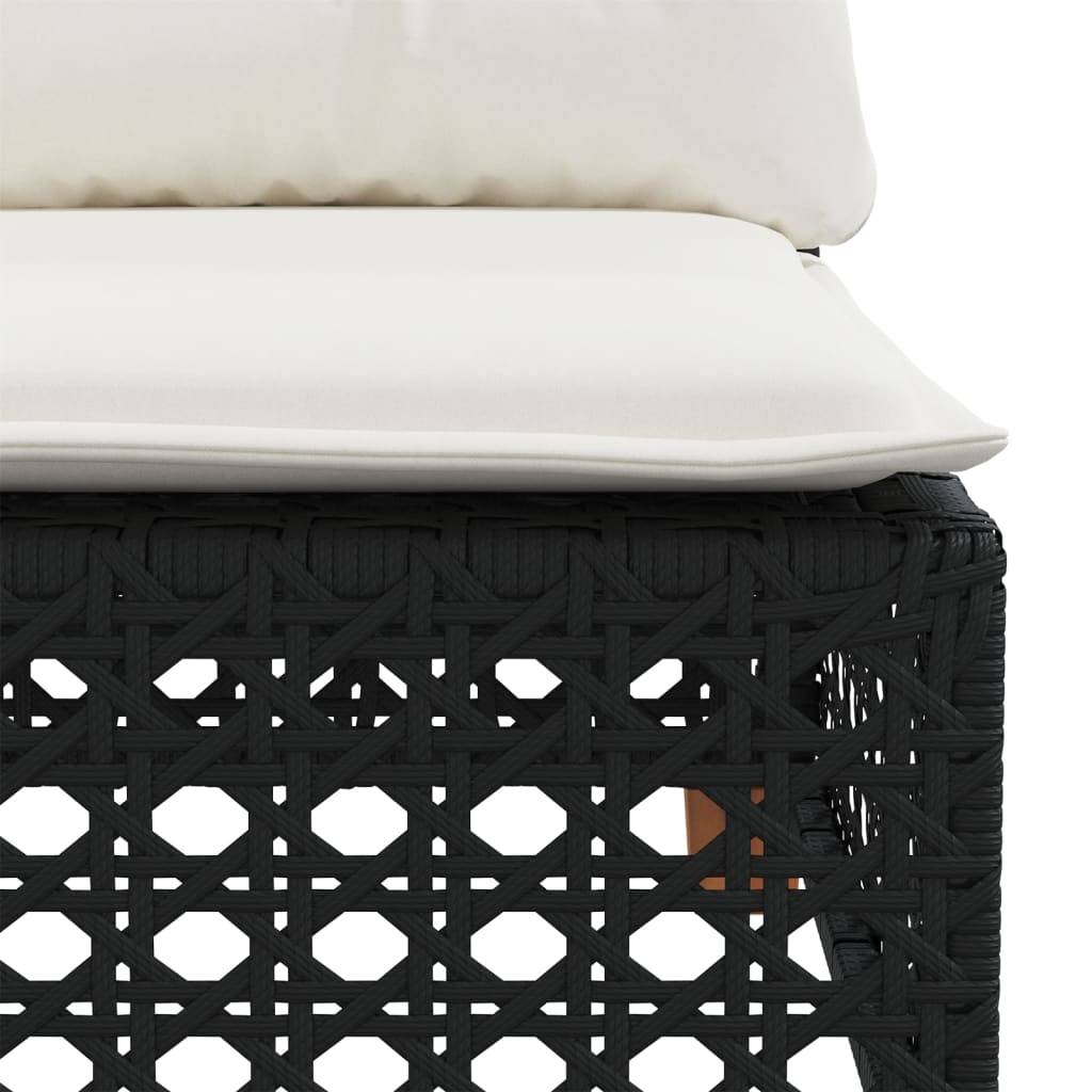 Vidaxl - Salon de jardin 8 pcs avec coussins noir résine tressée vidaXL 3261752 - Image 4