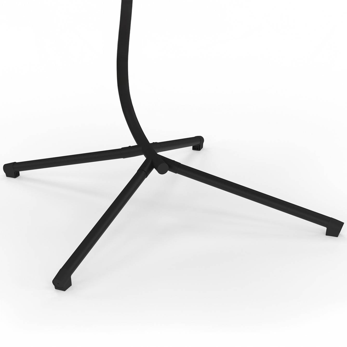 Fauteuil suspendu relax LOA ajouré effet rotin gris avec coussin gris - Image 8