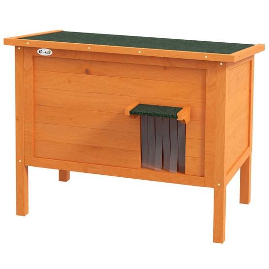 Niche pour chat bois orange et vert 85 x 50 x 68.5 cm - PANGIVO - Image 2