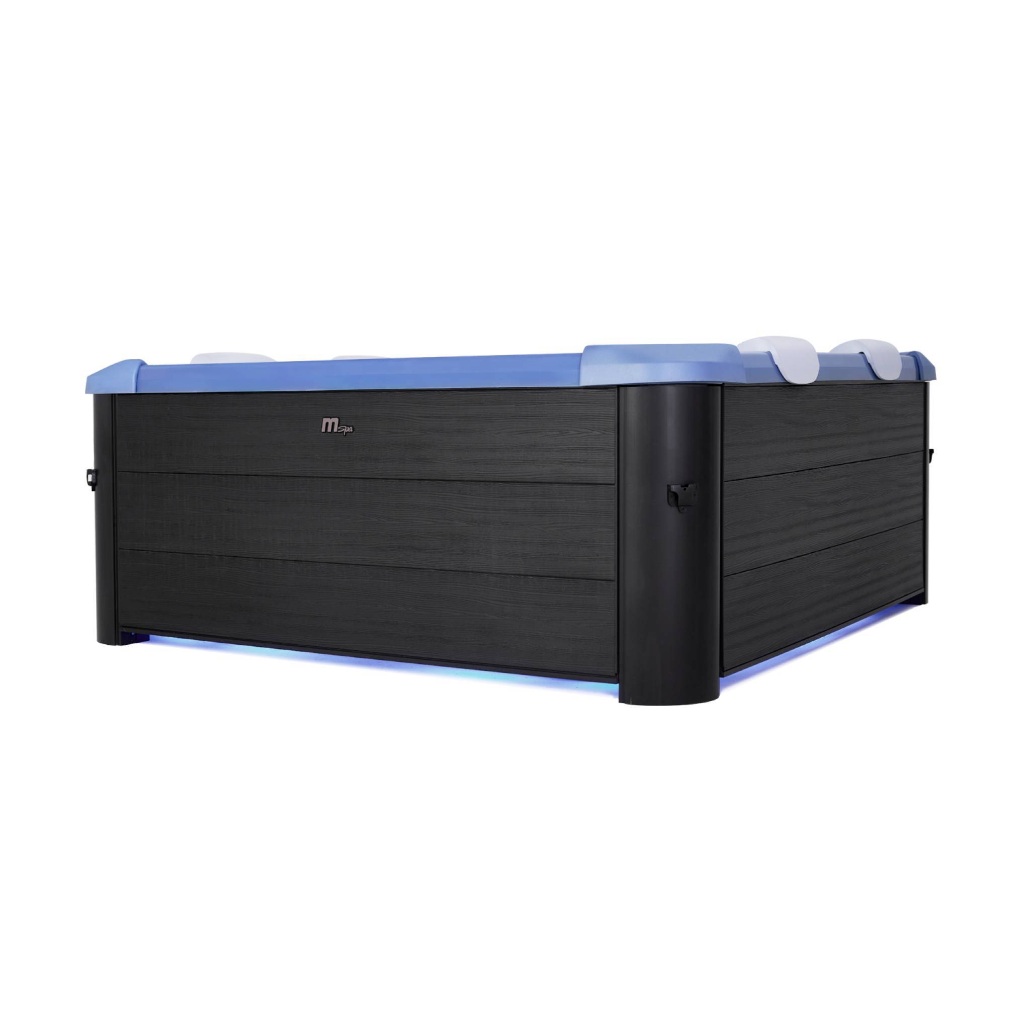 sweeek - Spa rigide 6 places hydromassages. 4 coussins + 8 filtres + bâche incluse. OSLO SAPPHIRE. L 160 x P 160 x H 65 cm | sweeek - Image 4