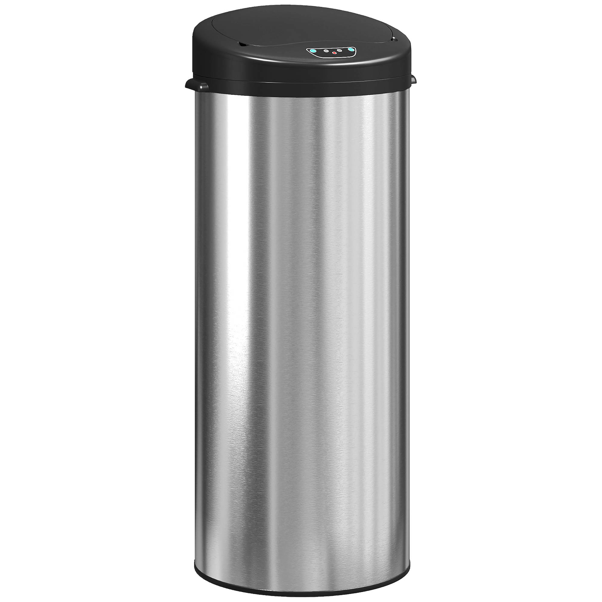 Sans Marque - Poubelle cuisine automatique acier inoxydable 55 L couvercle fermeture douce 32x30x78,5 cm argent - Image 1