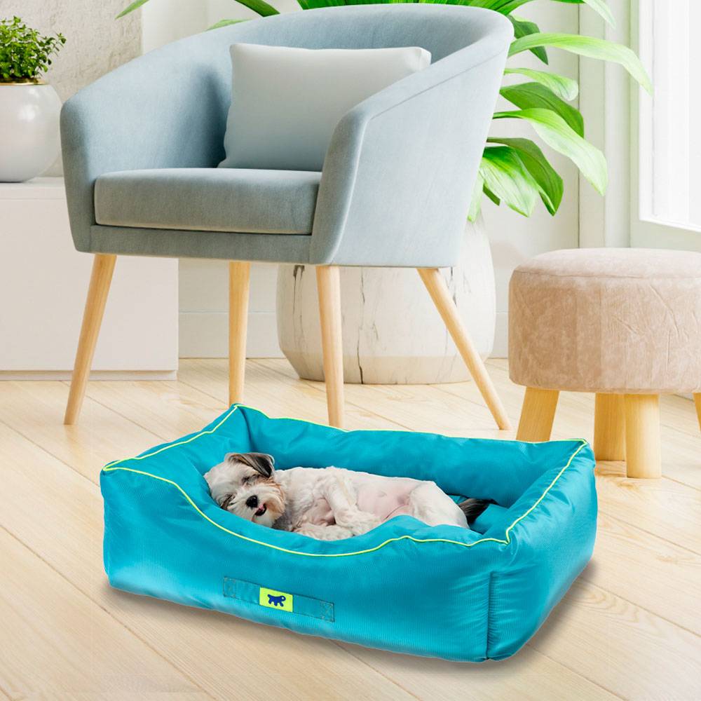 Ferplast - Ferplast Panier Chien Coussin Chien Petite taille Tissu anti-rayures Lavable en machine à 30°CMatelas pour chien imperméable 55 x 45 x 20 cm.Bleu - Image 3