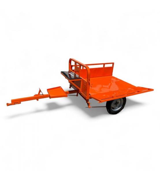Remorque freinée 450 kg pour motoculteur toutes marques ridelles rabattables DAEWOO DATR145 - Image 5