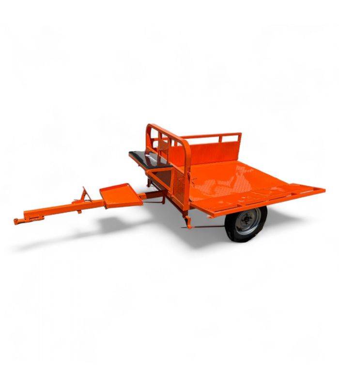 Remorque freinée 450 kg pour motoculteur toutes marques ridelles rabattables DAEWOO DATR145 - Image 5