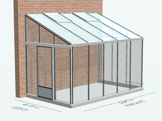 20m² - Serre en verre 4 mm securit - Euro Murale serre adossée - Alu - 20m² - ALUMINIUM - L'atelier Des Serres - Image 6
