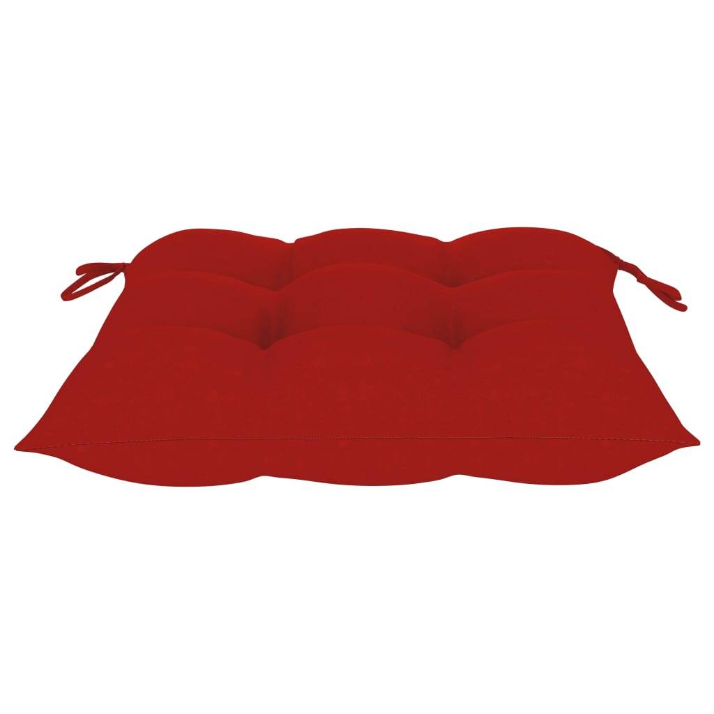 PANGIVO - Lot de 4 chaises de jardin bois teck massif rouge 55 x 60 x 89 cm - PANGIVO - Image 5