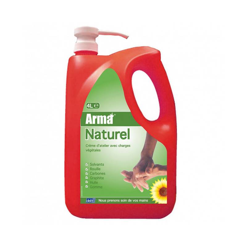 Crème lavante pour les mains Naturel, sans solvant 4L ARMA