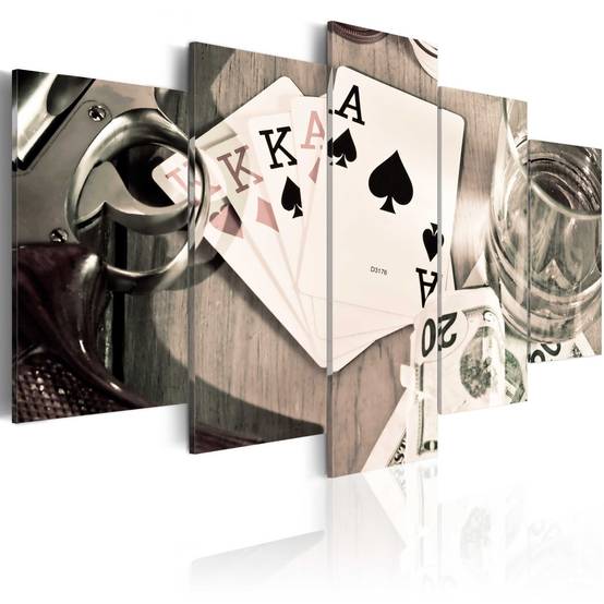 Tableau Imprimé "Poker Night" 100 x 200 cm - Image 1