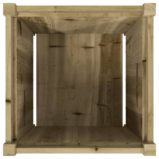 Jardinière bois de pin naturel 50 x 50 x 50 cm - PANGIVO - Image 8