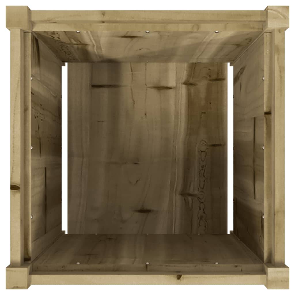 Jardinière bois de pin naturel 50 x 50 x 50 cm - PANGIVO - Image 8