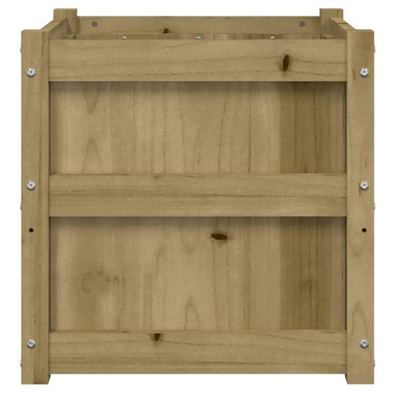 Jardinière bois de pin naturel 50 x 50 x 50 cm - PANGIVO - Image 6