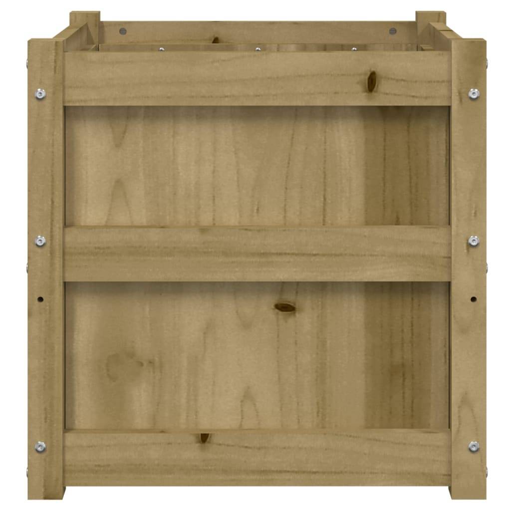 Jardinière bois de pin naturel 50 x 50 x 50 cm - PANGIVO - Image 6