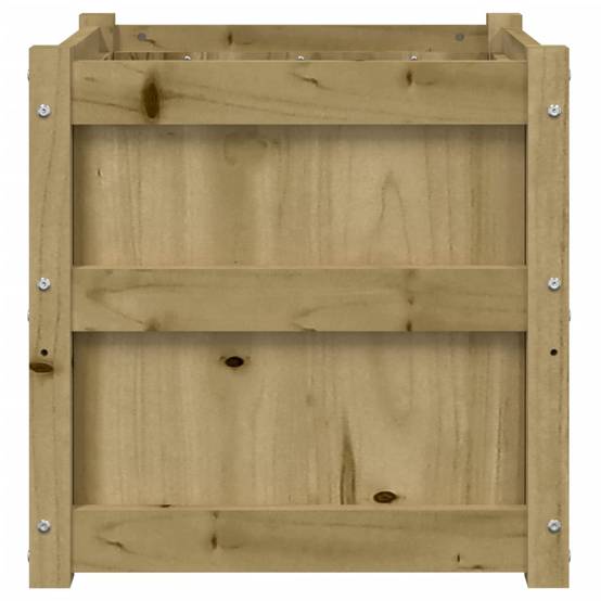Jardinière bois de pin naturel 50 x 50 x 50 cm - PANGIVO - Image 5