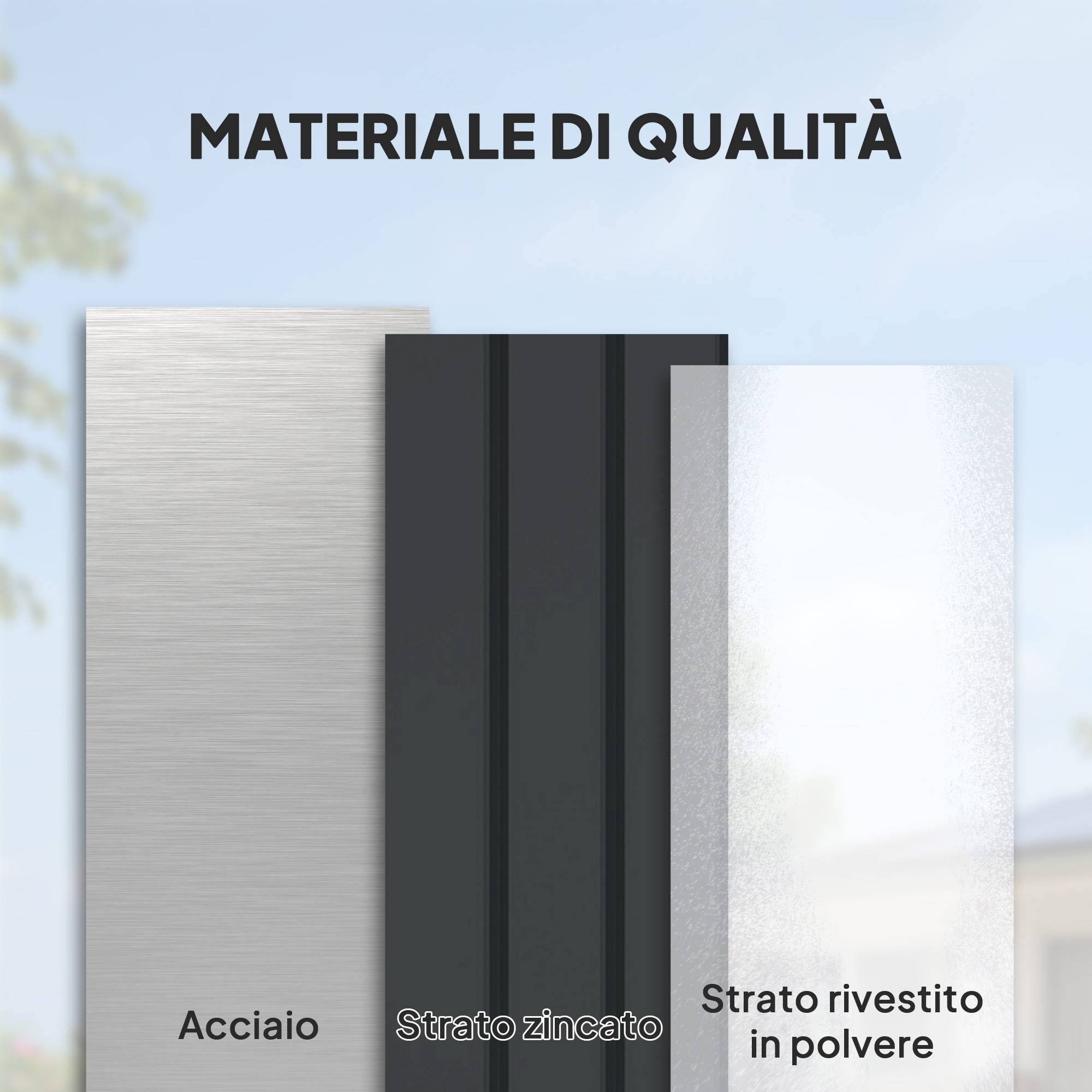 ComfortXL - Coffre de jardin 400L en acier galvanisé avec vérins à gaz et serrure 124x66x72cm Gris - ComfortXL Outdoor Living - Image 8