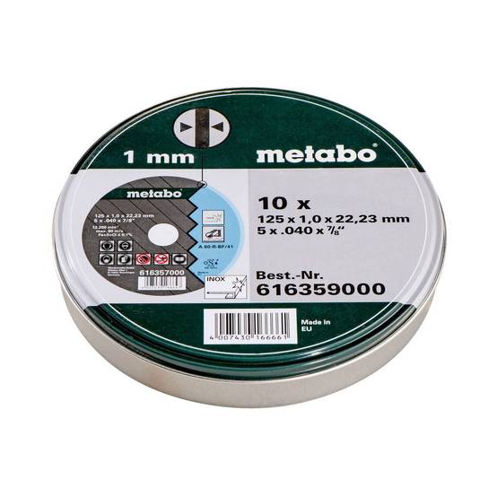 Metabo - 10 meules de tronçonnage SP Inox - 125 x 1,0 x 22,23 - Image 1