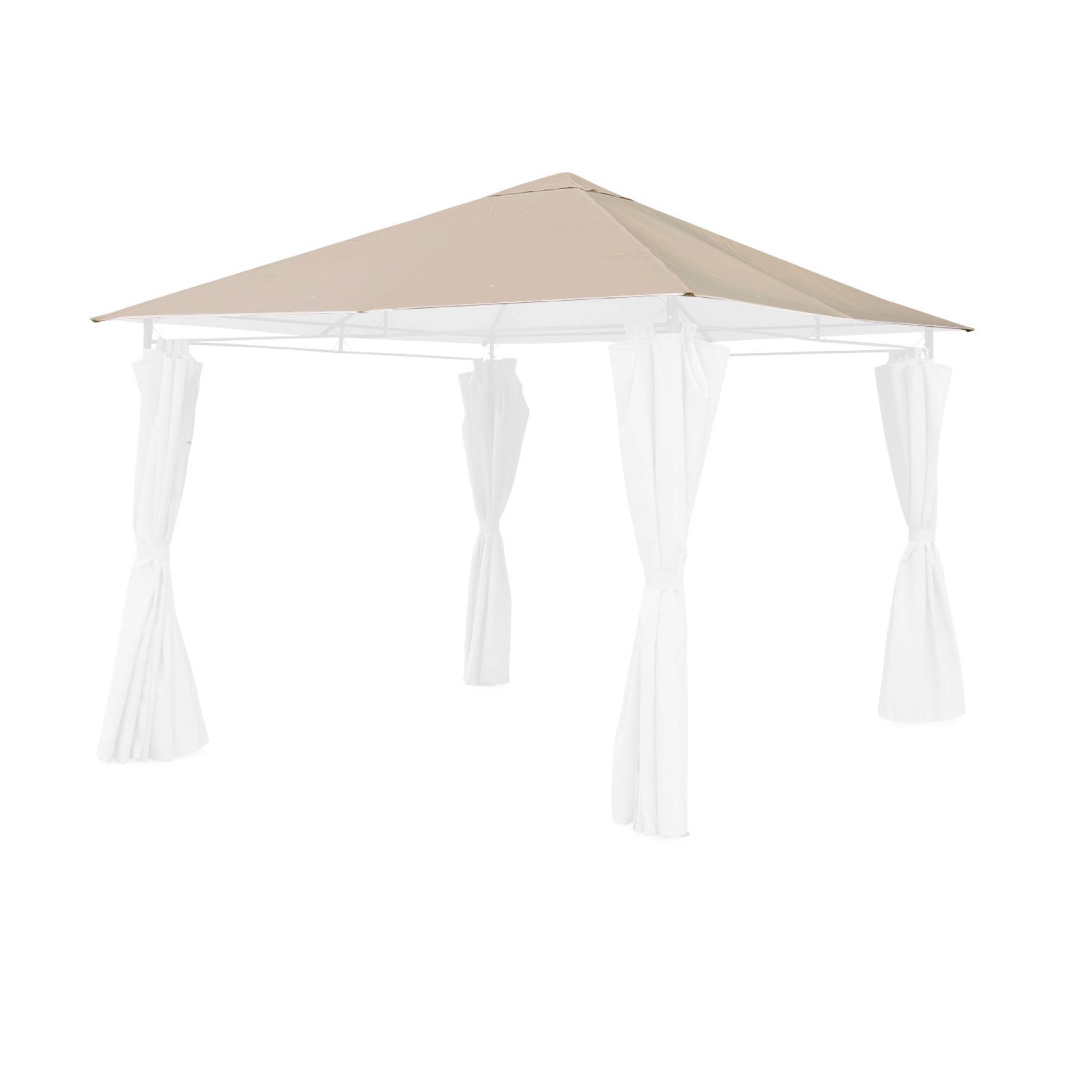 Toile de toit beige pour tonnelle 3x3m Elusa - toile de rechange pergola. toile de remplacement | sweeek
