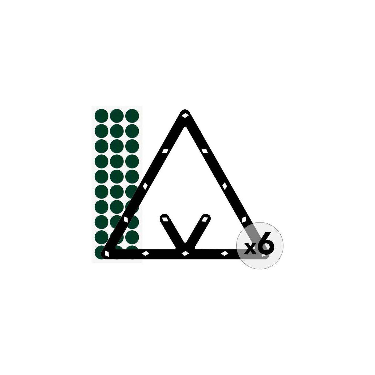Jardindeco - Triangle de positionnement multi-combinaisons pour billes de 57mm (Lot de 6) - Image 1