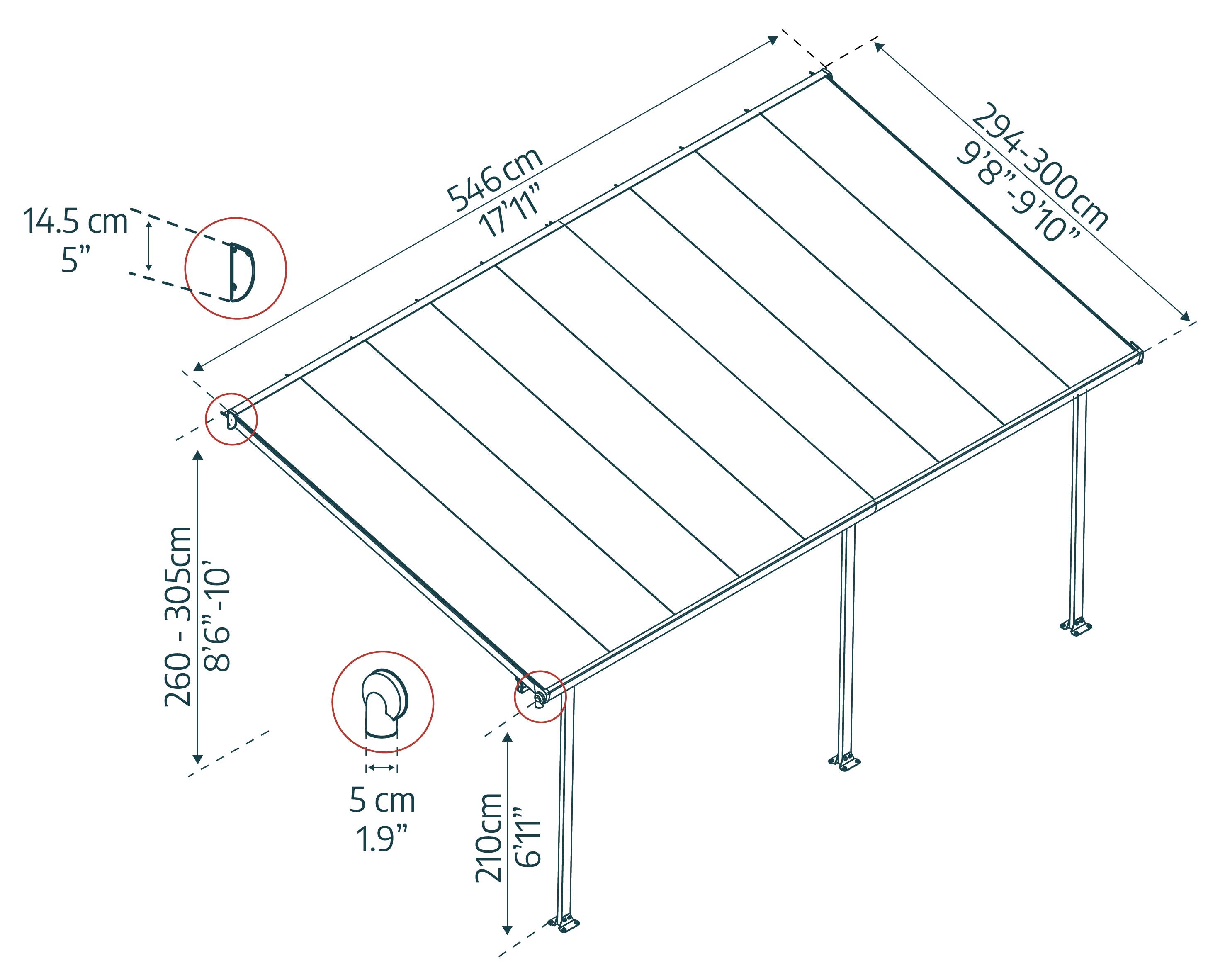 Canopia - Canopia Pergola Feria 3X5,5 Grise - Image 7