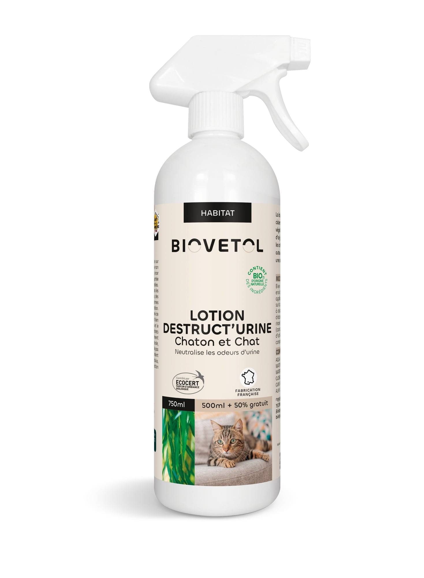 Biovetol - Lotion Destruct’Urine Chat Bio - 500ml+50% offert - Image 1