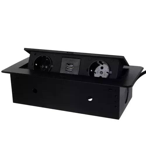 Importdistrib - Double prise encastable pour plan de travail avec port USB IMPORTDISTRIB - Image 2