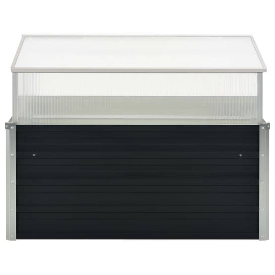 Serre châssis surélevée en acier galvanisé et polycarbonate Anthracite – ComfortXL Outdoor Living - Image 3