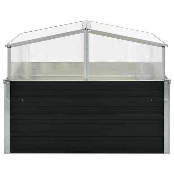 Serre châssis surélevée en acier galvanisé et polycarbonate Anthracite – ComfortXL Outdoor Living - Image 2