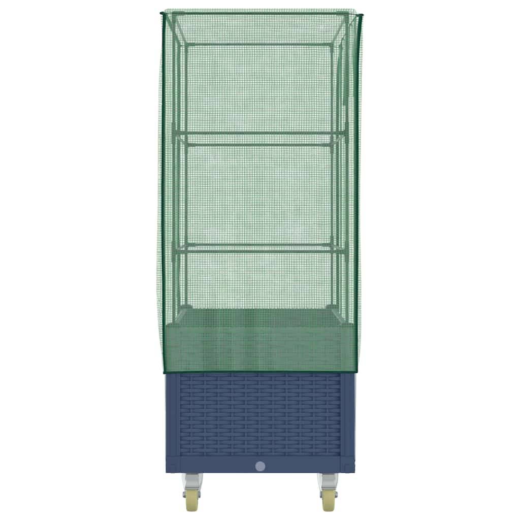 Vidaxl - Jardinière surélevée avec housse et roues aspect rotin vidaXL 4015836 - Image 6
