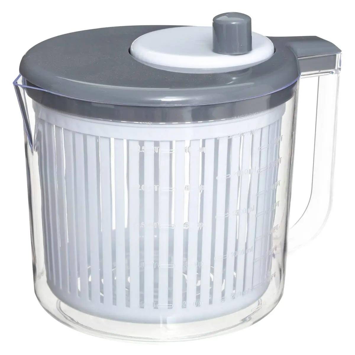 Essoreuse à Salade "Graduée" 2,5L Gris - Image 1