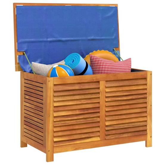 Boîte de rangement jardin bois acacia naturel 90 x 50 x 56 cm - PANGIVO - Image 5