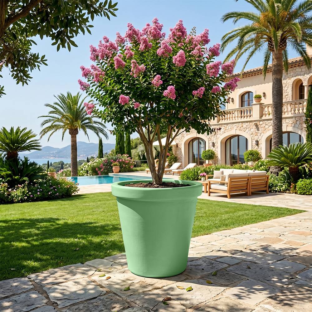 Plast'Up Rotomoulage - Pot de fleurs rond xxl delight 420l- lot de 2 - plast'up rotomoulage - Image 2