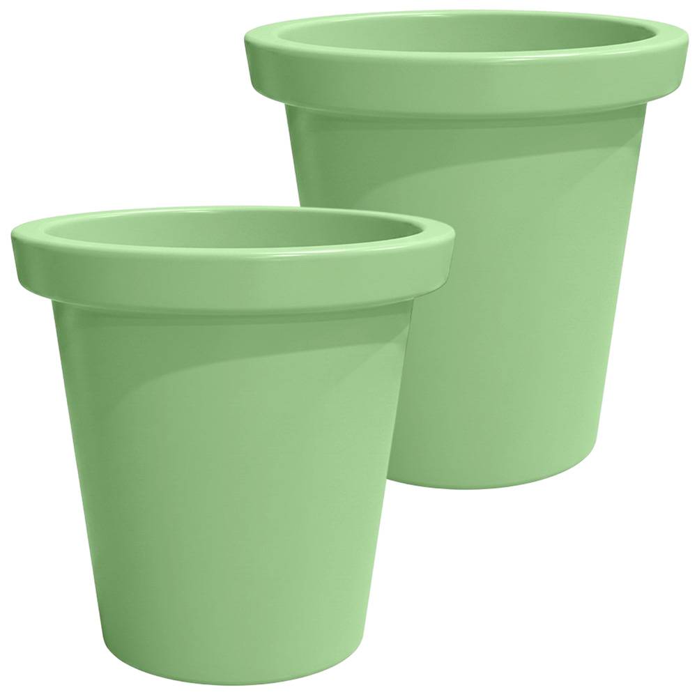Plast'Up Rotomoulage - Pot de fleurs rond xxl delight 420l- lot de 2 - plast'up rotomoulage - Image 1