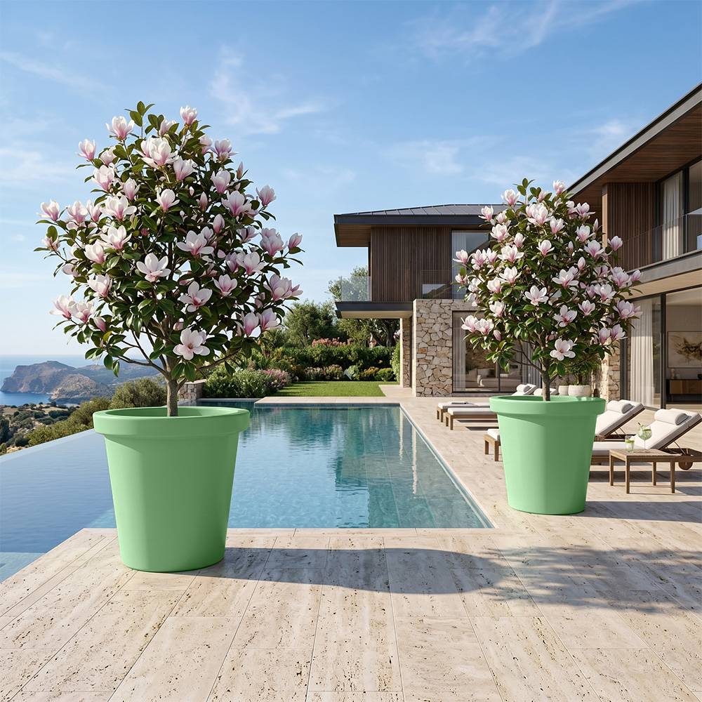 Plast'Up Rotomoulage - Pot de fleurs rond xxl delight 420l- lot de 2 - plast'up rotomoulage - Image 4