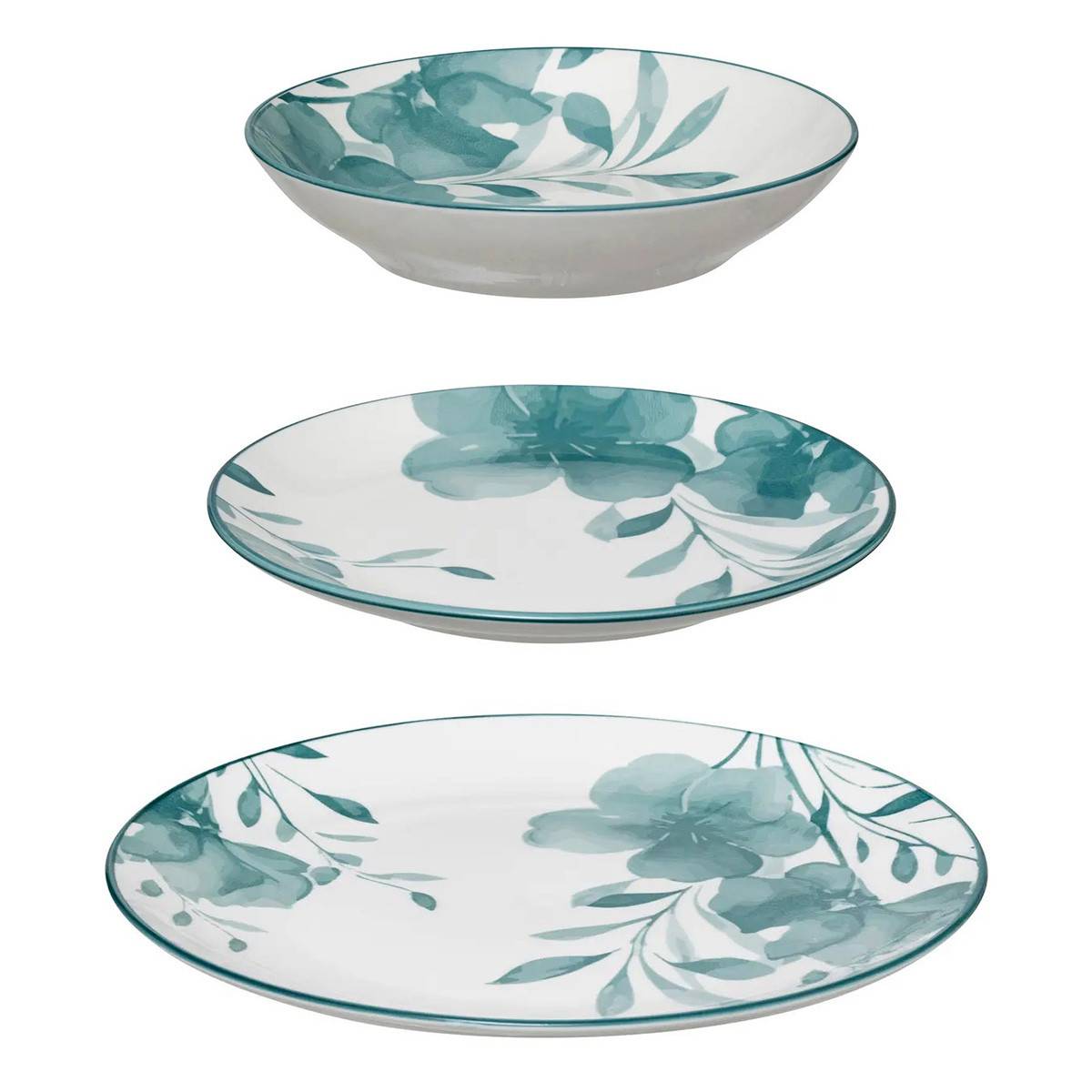 Service de Table 18 Pièces "Lily" 26cm Blanc - Image 1