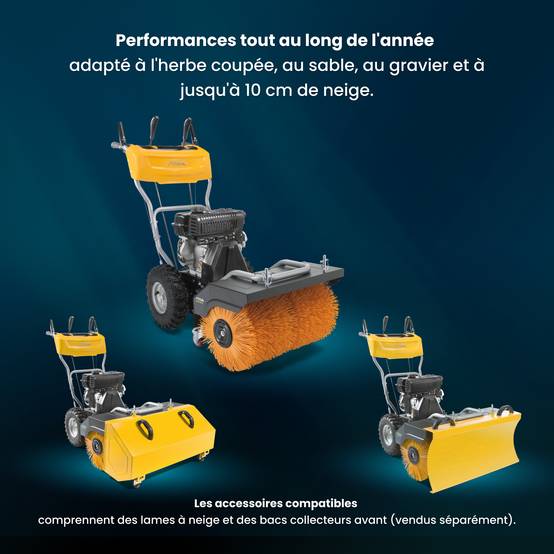 Stiga - Balayeuse thermique SWS 600 G, Moteur essence puissant, Largeur de travail 60 cm, brosse réglable pour déblaiement efficace - STIGA - Image 4