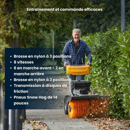Stiga - Balayeuse thermique SWS 600 G, Moteur essence puissant, Largeur de travail 60 cm, brosse réglable pour déblaiement efficace - STIGA - Image 3