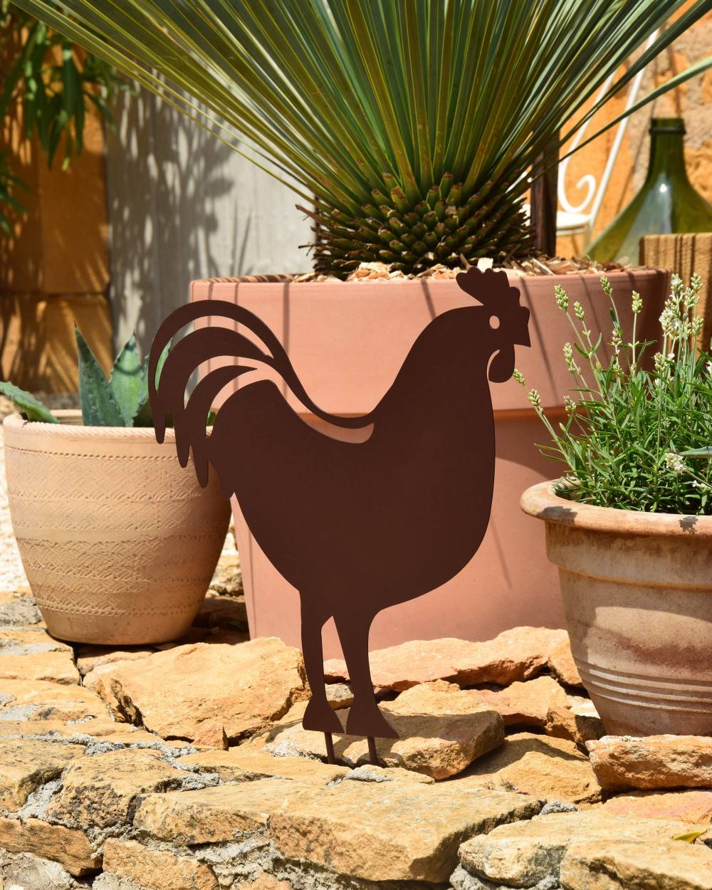 Louis Moulin - Figurine à piquer coq fer vielli - 42,5x42 cm - Acier époxy Louis Moulin - Image 4